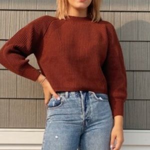 525 America Balloon Sleeve Sweater Pullover in Cinnamon, size Small.